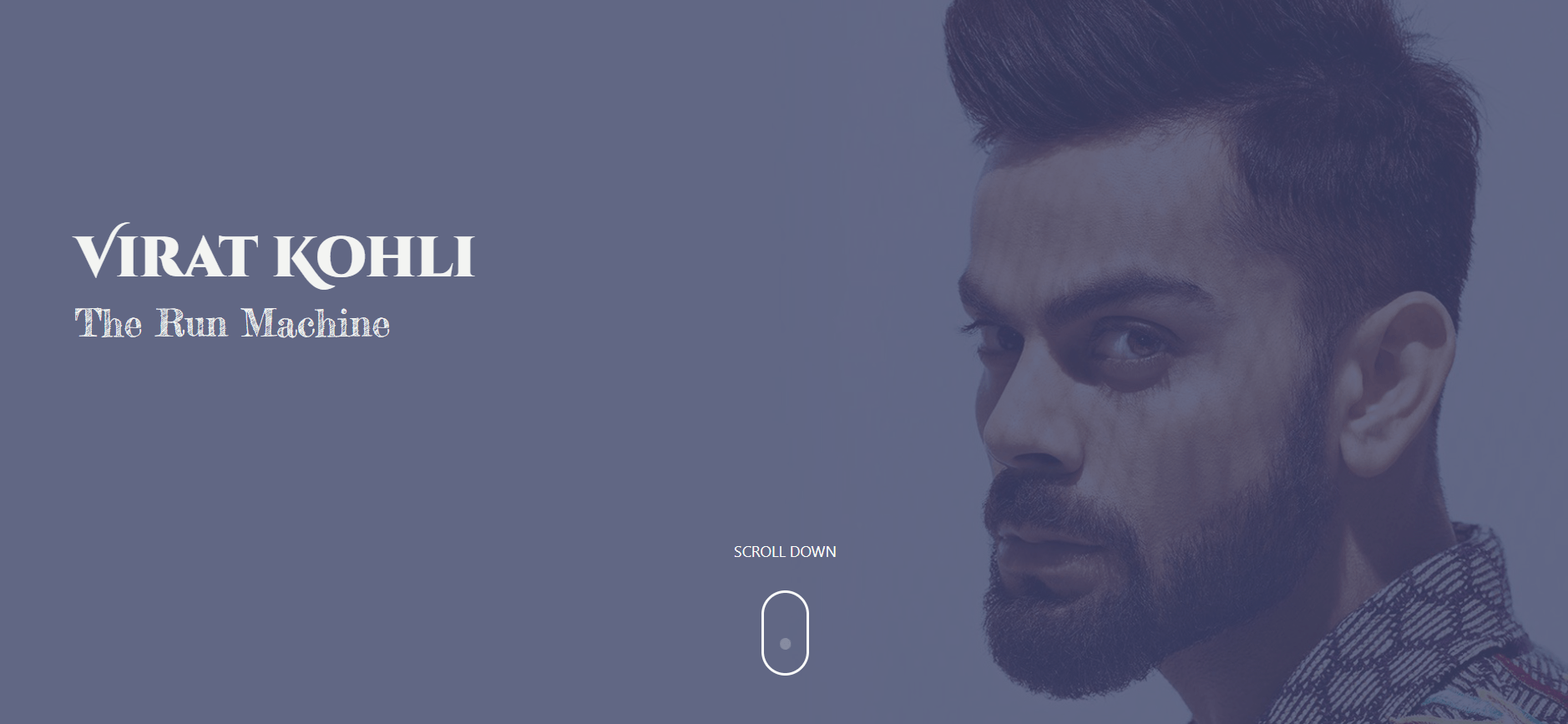 Virat Kohli Tribute Page preview